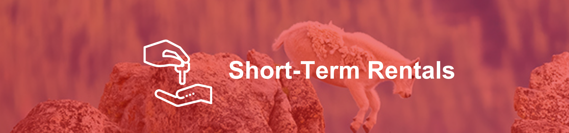 Short-Term Rentals and image of handing key from one hand to another.