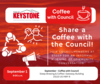 "Town of Keystone Coffee with CounciL" "Share a Coffee with the Council"